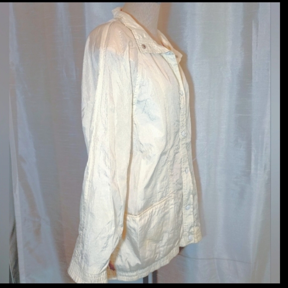 Haband Waterproof Windbreaker, Tudor CT Women Jacket off-white, BttnUp, Pckts,M - Picture 7 of 11